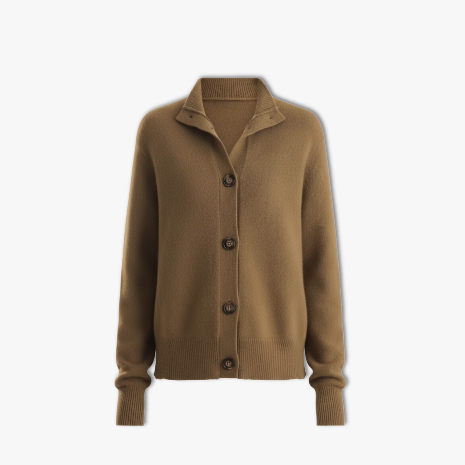 Lia | Stand Collar Knitted Cardigan Women Loose Short Jacket