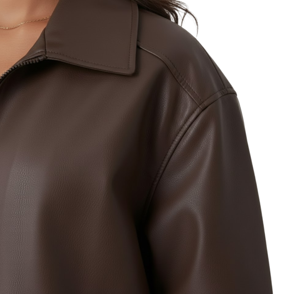 Lia | Women Punk Pu Faux Leather Zipper Jacket Lapel Moto Crop