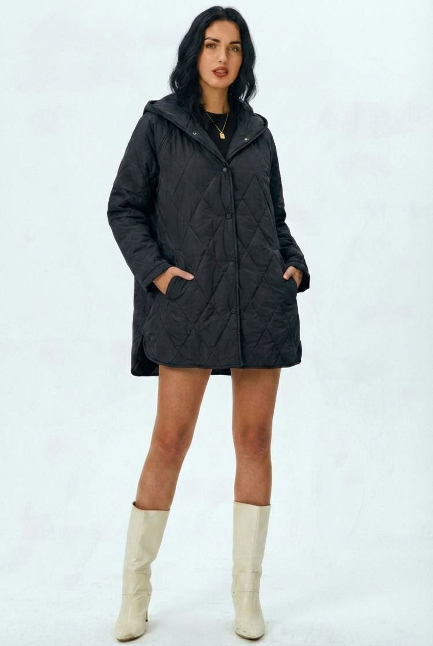 Lina | Quilted Hooded Jacket