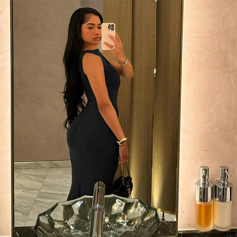 Saida | Olive Sculpt Maxi Dress