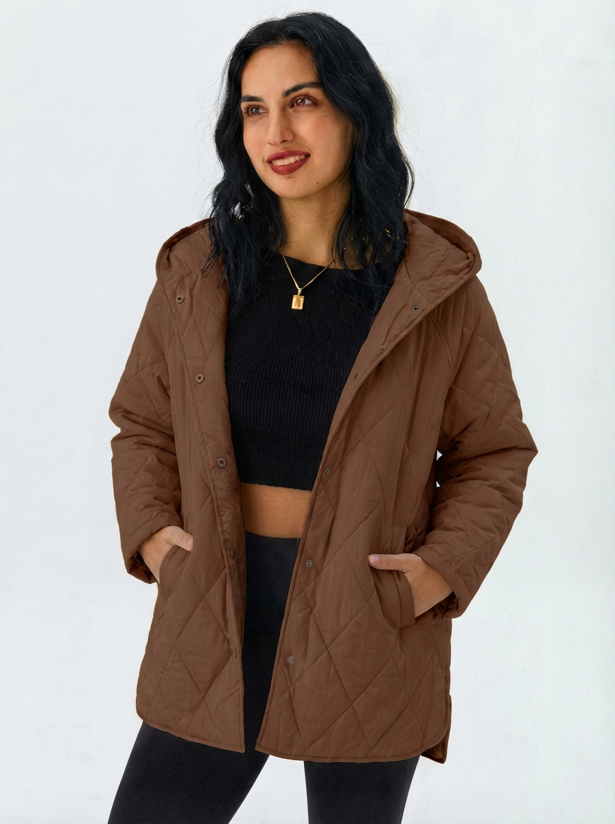 Lina | Quilted Hooded Jacket