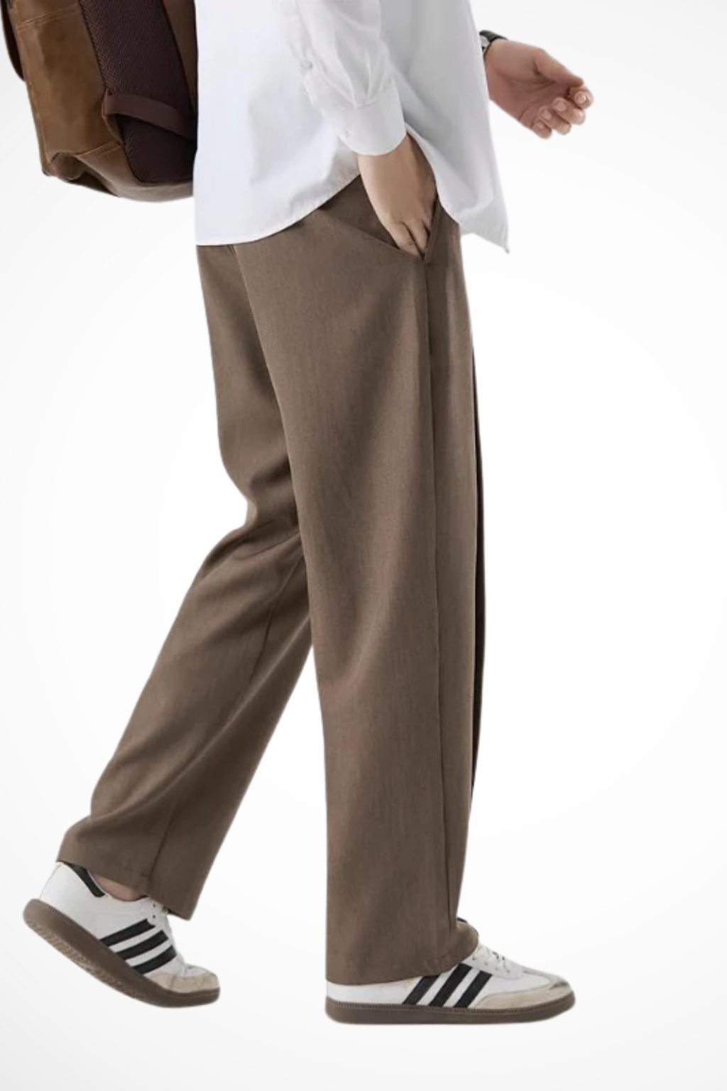 Liam | Men Front Pleat Wide Leg Straight Hem Tailored Trousers