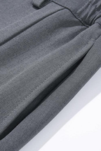 Liam | Men Front Pleat Wide Leg Straight Hem Tailored Trousers
