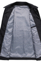 Liam | Men Collared Harrington Jacket with Check Lining