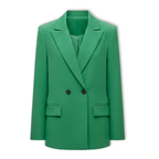 Lia | Women's Double Breasted Blazer Notched Lapel Long Sleeve Loose Fit Office Jacket