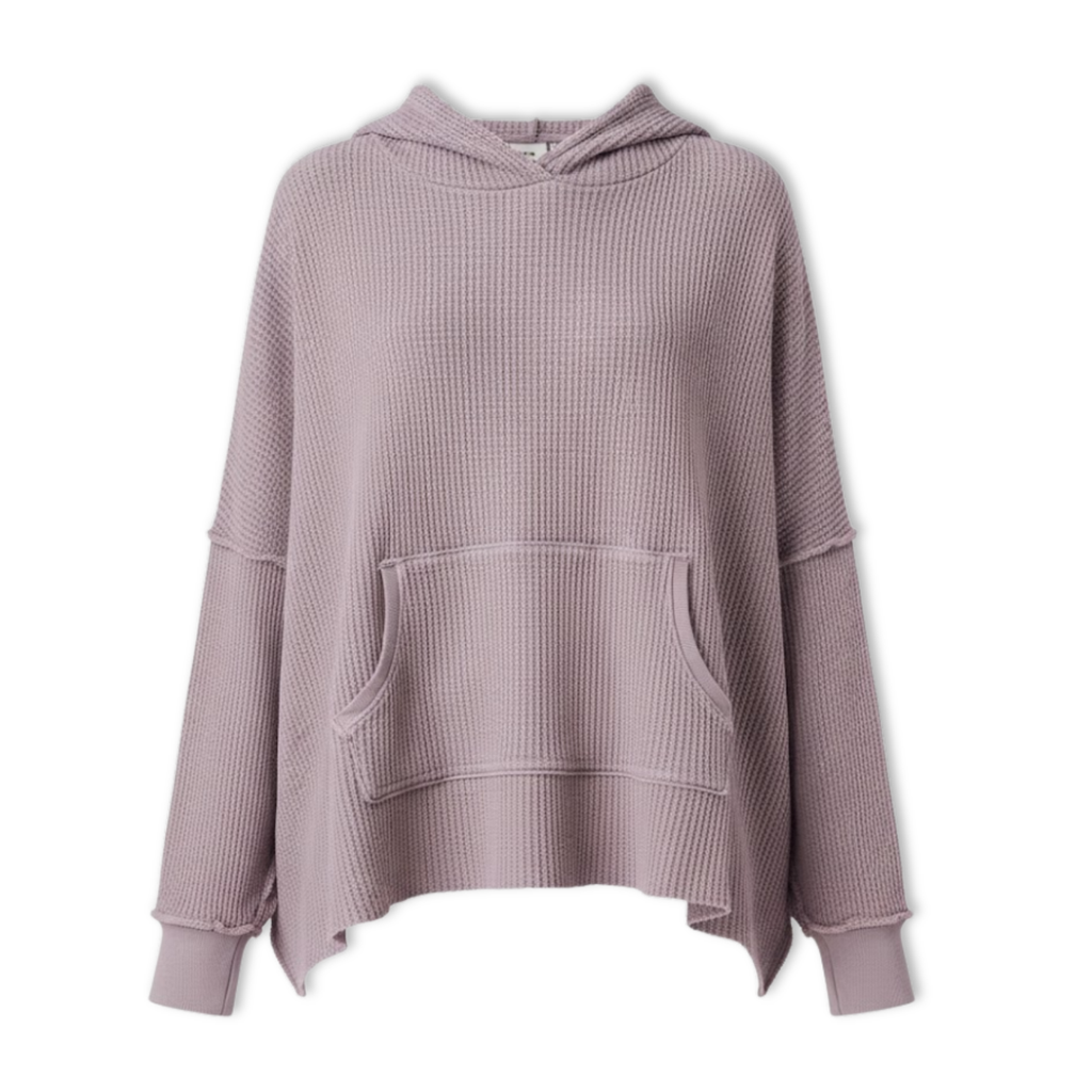 Lia | New Waffle Oversized Hoodies Women Long Sleeve Patchwork Jogger Sweatshirt