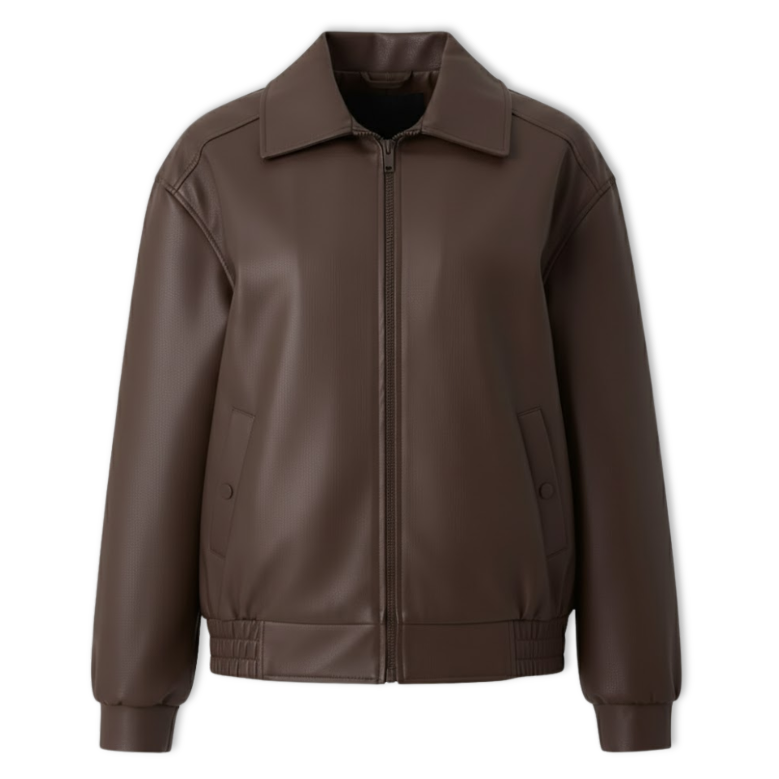 Lia | Women Punk Pu Faux Leather Zipper Jacket Lapel Moto Crop