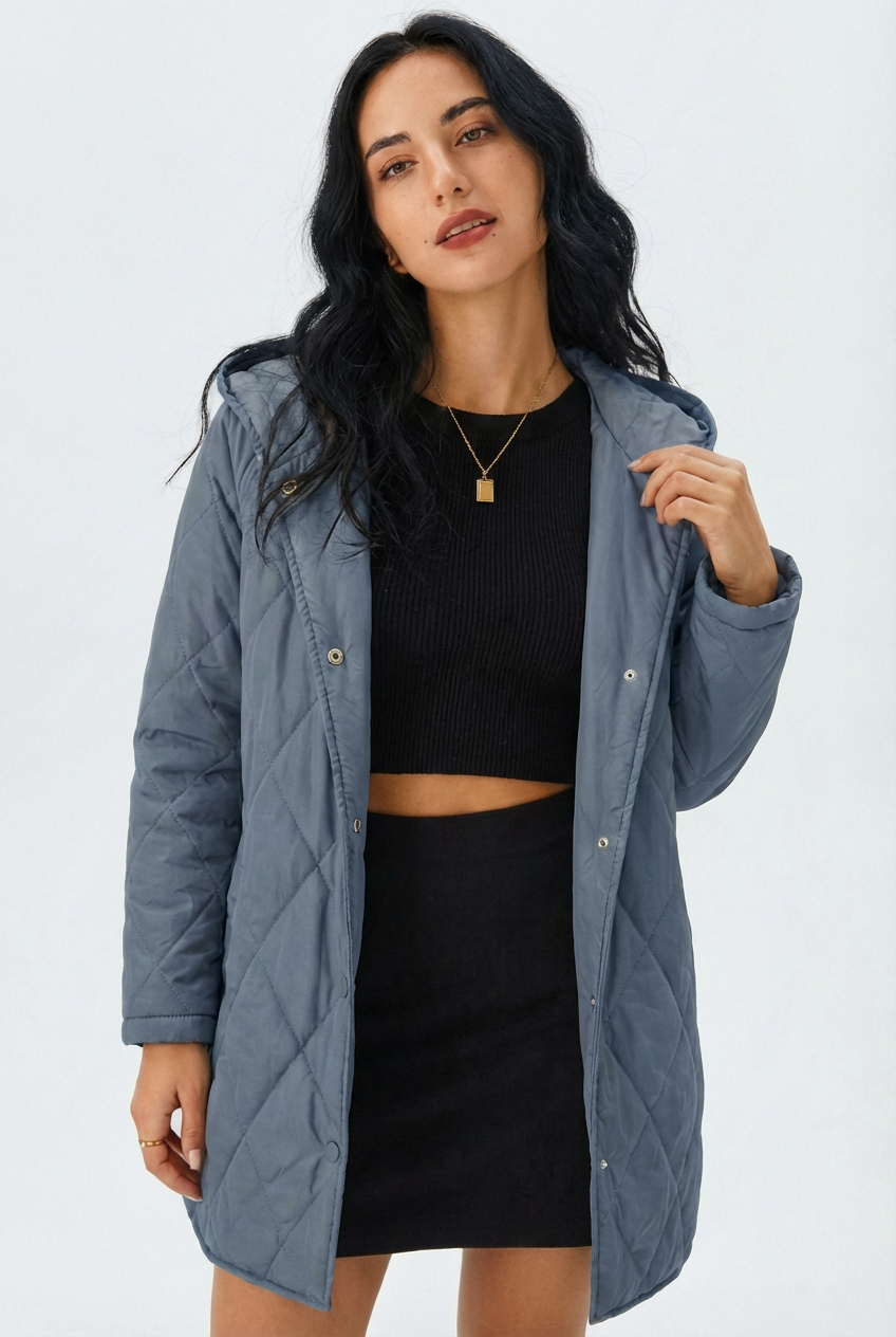 Lina | Quilted Hooded Jacket