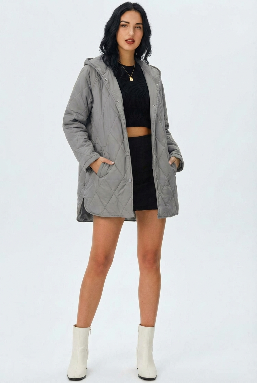 Lina | Quilted Hooded Jacket