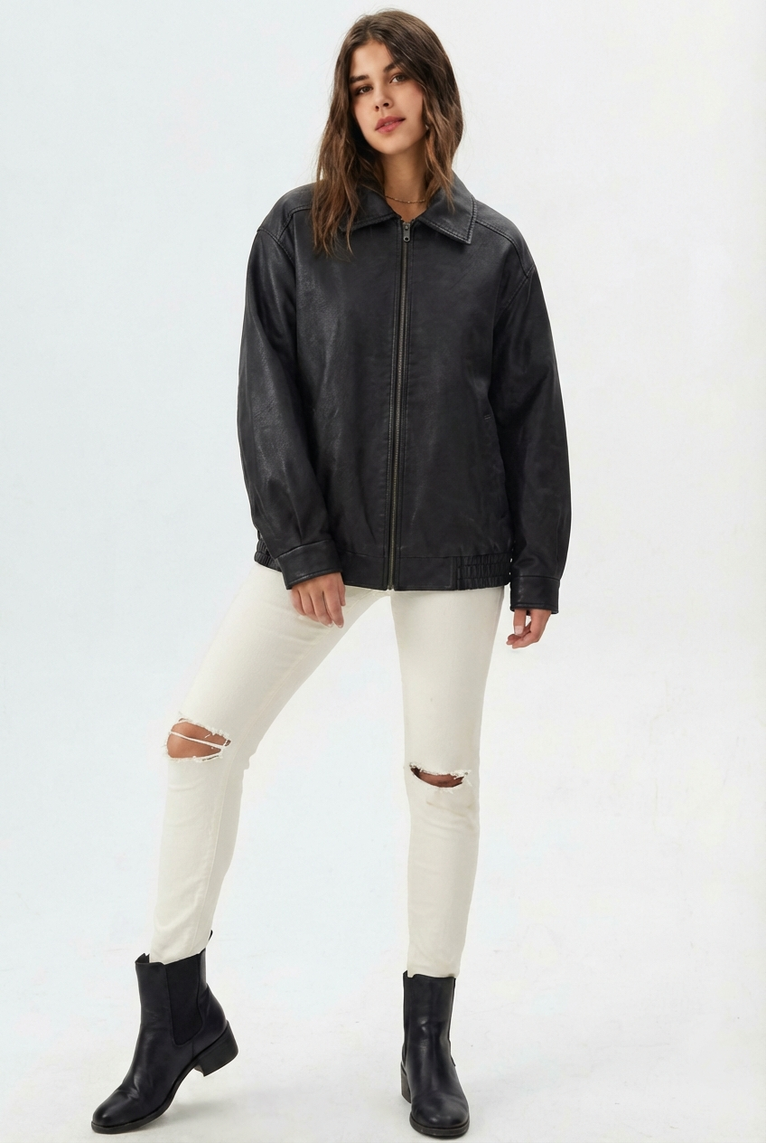 Noa |  Faux Leather Jacket