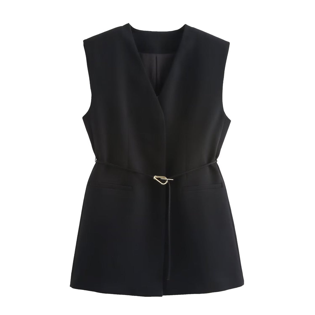 The Mae Elisa Tailored Vest & Wide Leg Pants