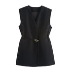 The Mae Elisa Tailored Vest & Wide Leg Pants