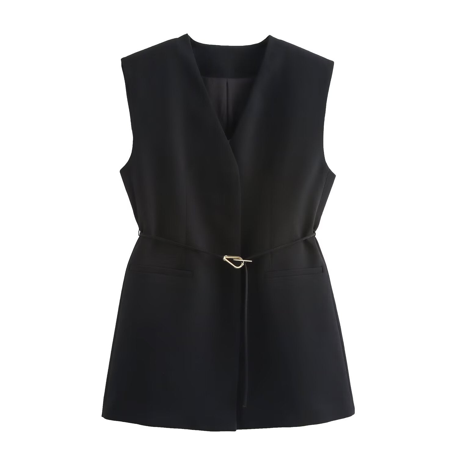 The Mae Elisa Tailored Vest & Wide Leg Pants