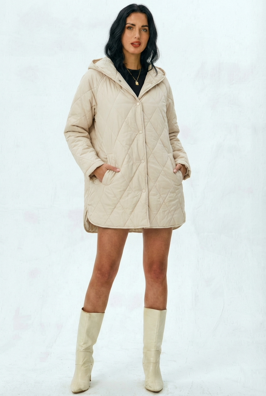 Lina | Quilted Hooded Jacket