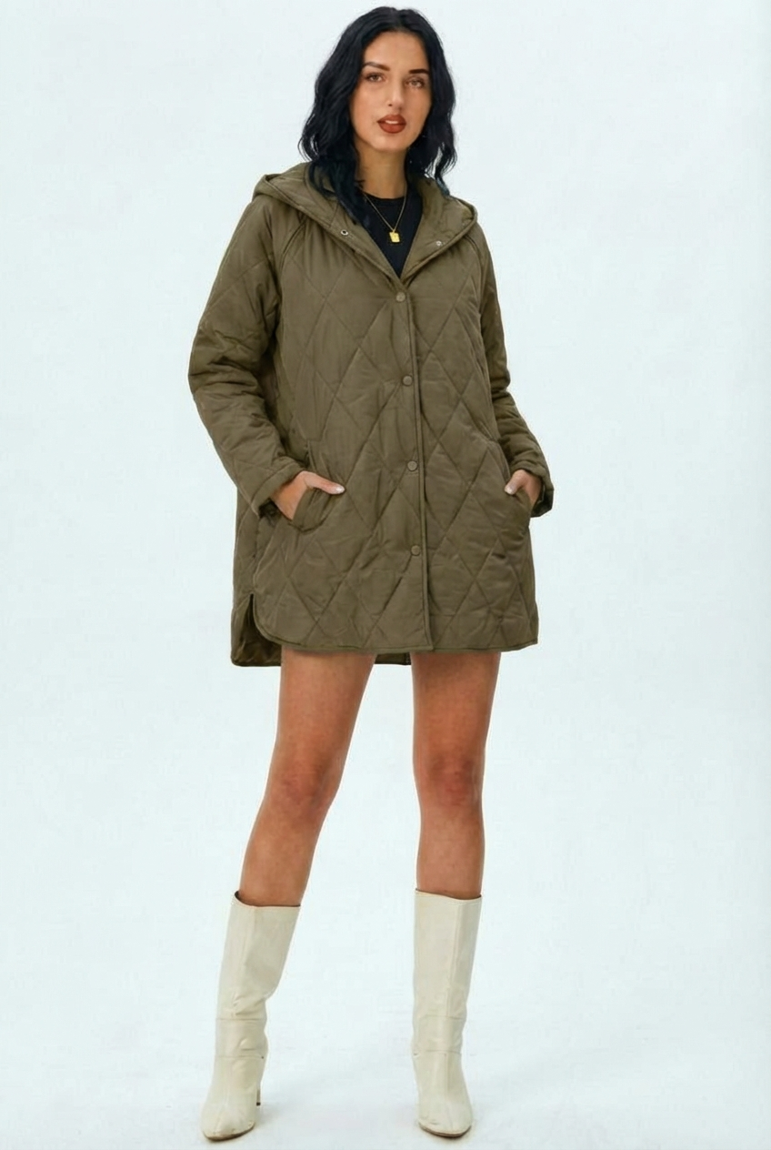 Lina | Quilted Hooded Jacket