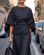 Lia | Elegant Midi Dress with Kimono Sleeves