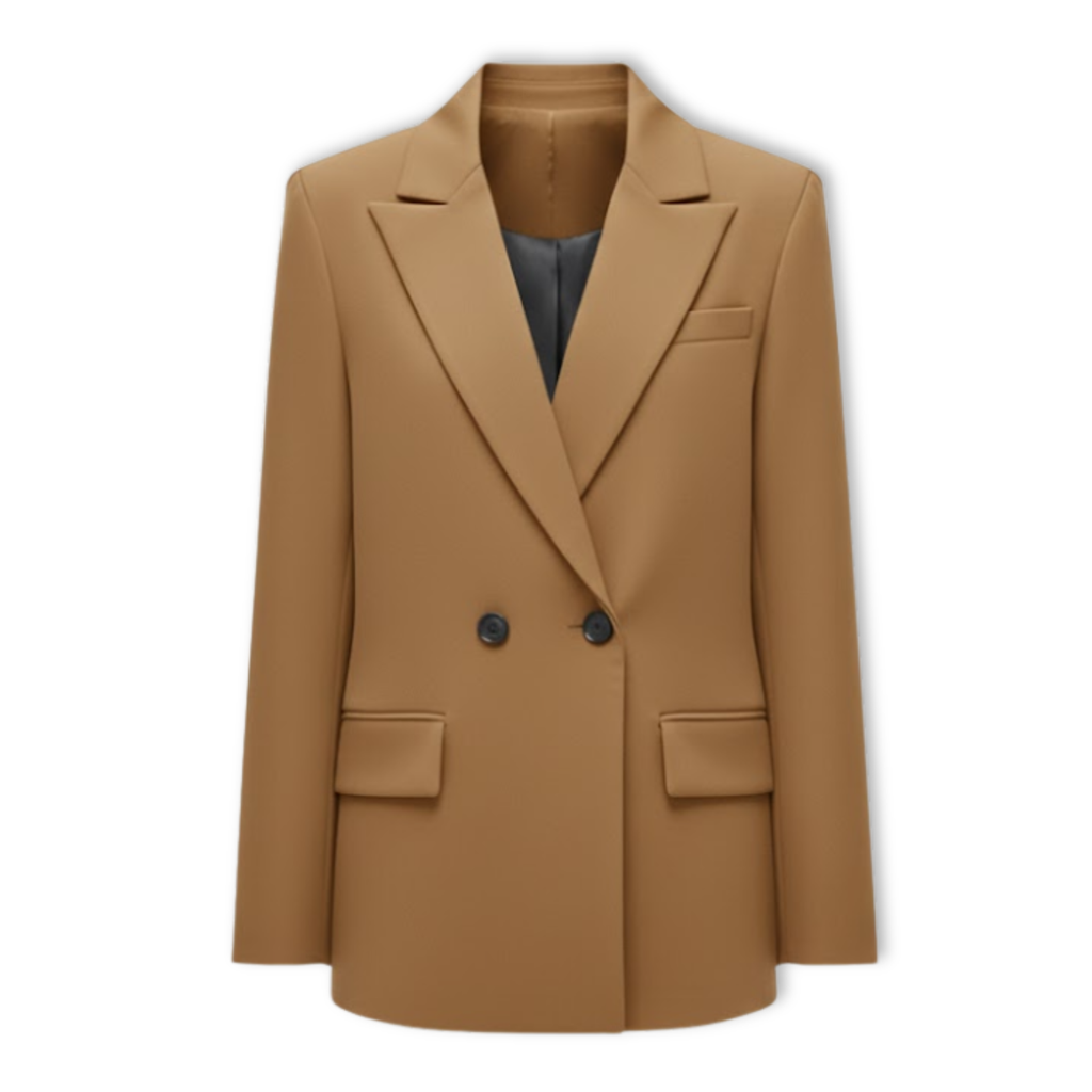 Lia | Women's Double Breasted Blazer Notched Lapel Long Sleeve Loose Fit Office Jacket