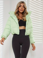 Jeniffer – Warm Pufferfeel – Cropped Hooded Jacket