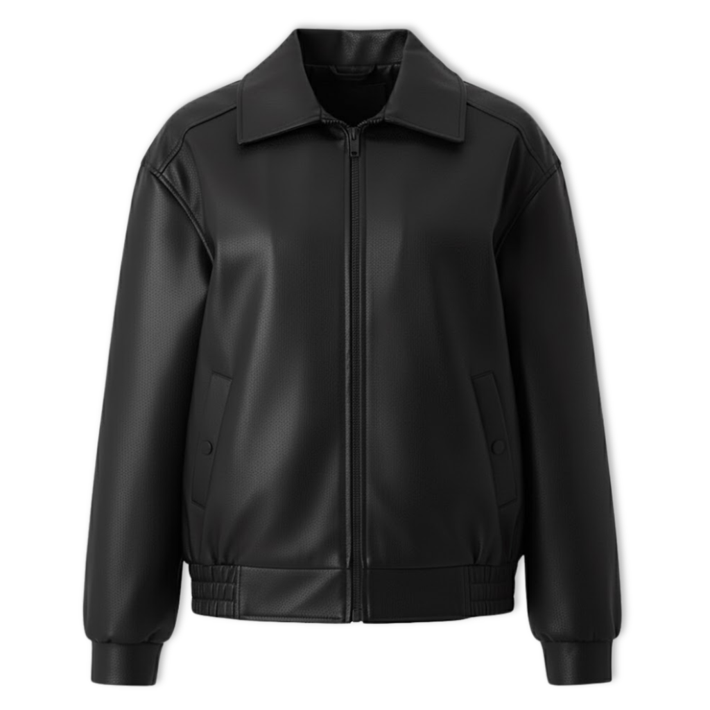 Lia | Women Punk Pu Faux Leather Zipper Jacket Lapel Moto Crop