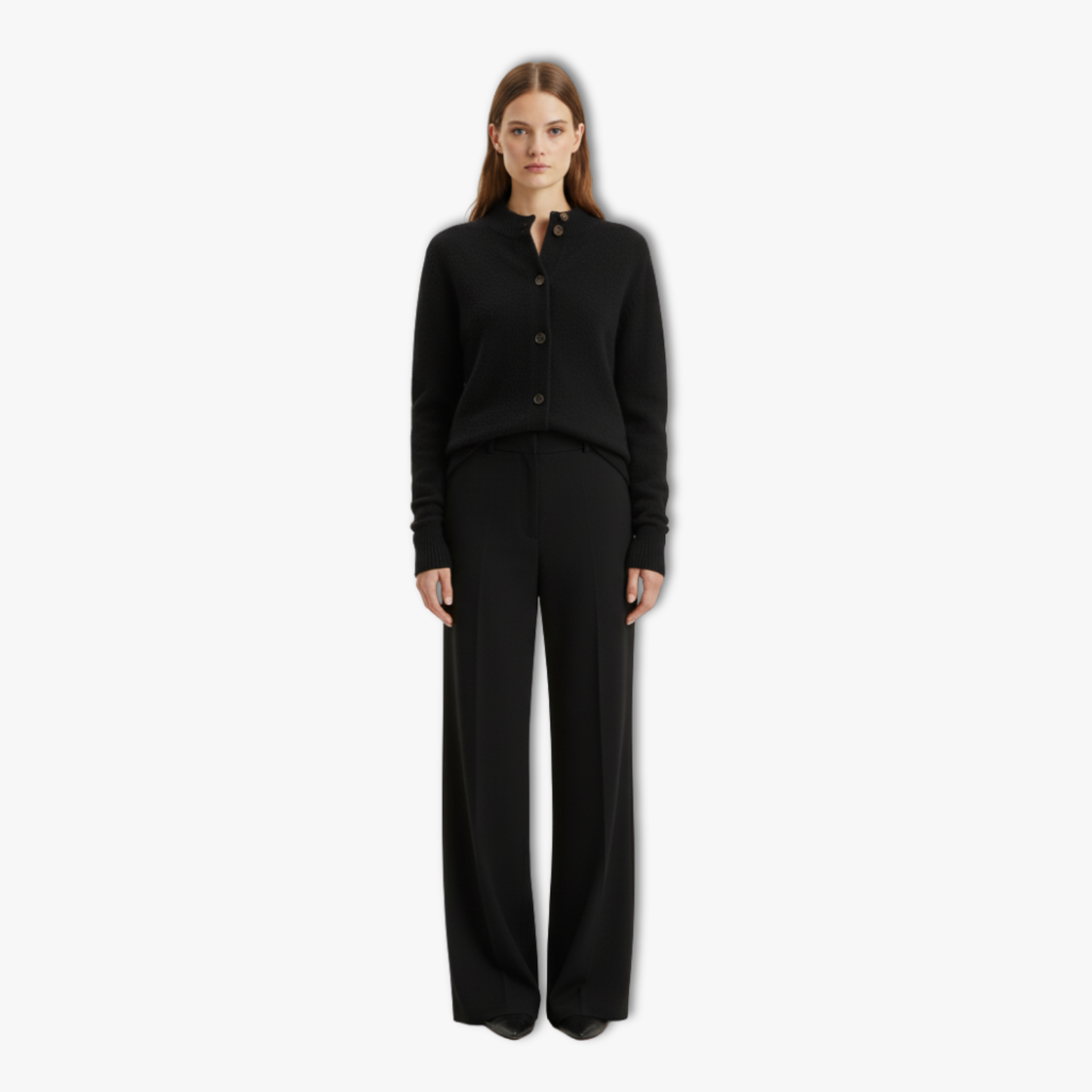 Lia | Stand Collar Knitted Cardigan Women Loose Short Jacket