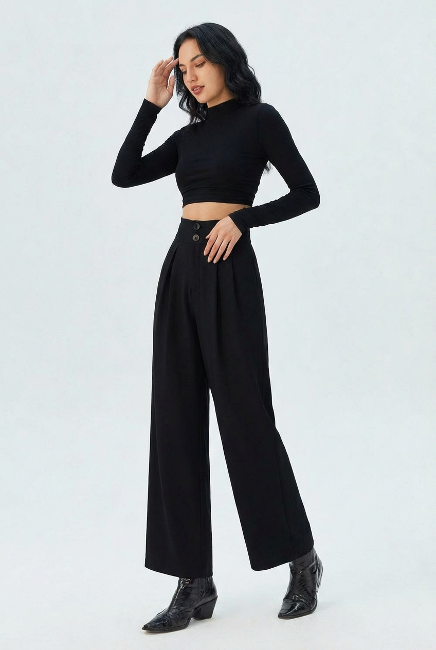 Lina | Tailored Wide-Leg Trousers