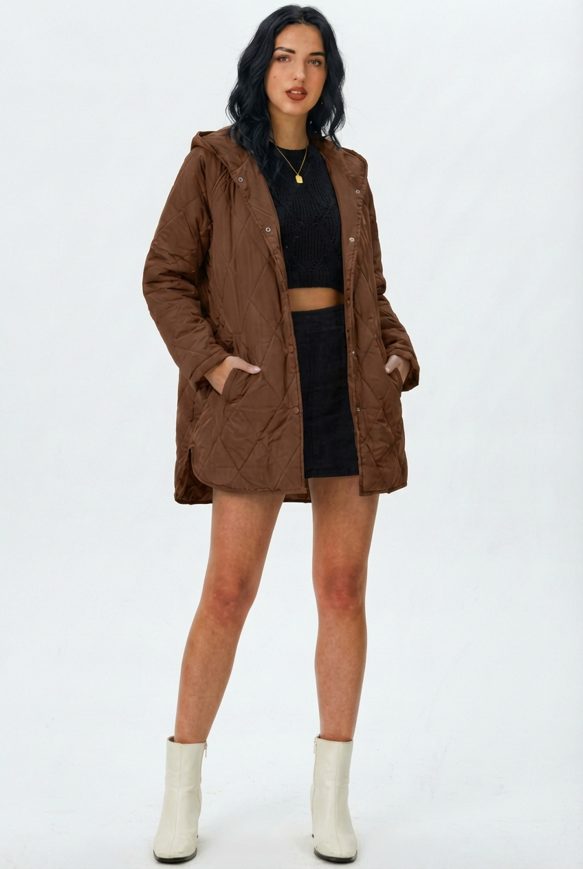 Lina | Quilted Hooded Jacket