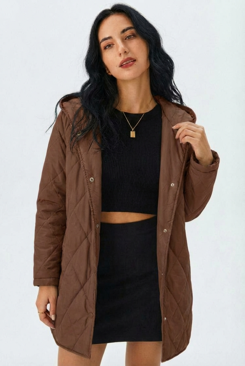 Lina | Quilted Hooded Jacket