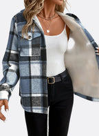 Lucy | Women’s Plaid Hooded Fleece Jacket