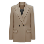 Lia | Women's Double Breasted Blazer Notched Lapel Long Sleeve Loose Fit Office Jacket
