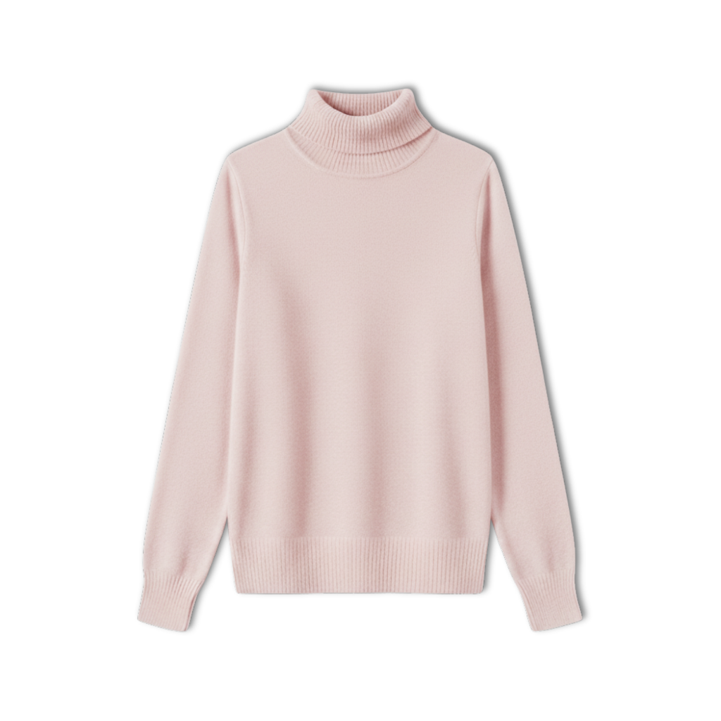 Lia | Wool Cashmere look Turtleneck Sweater Women Pullover