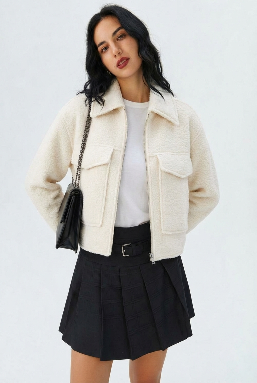 Noa | Tweed Zip Jacket