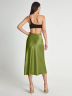 Elly - Satin Flow Midi Skirt