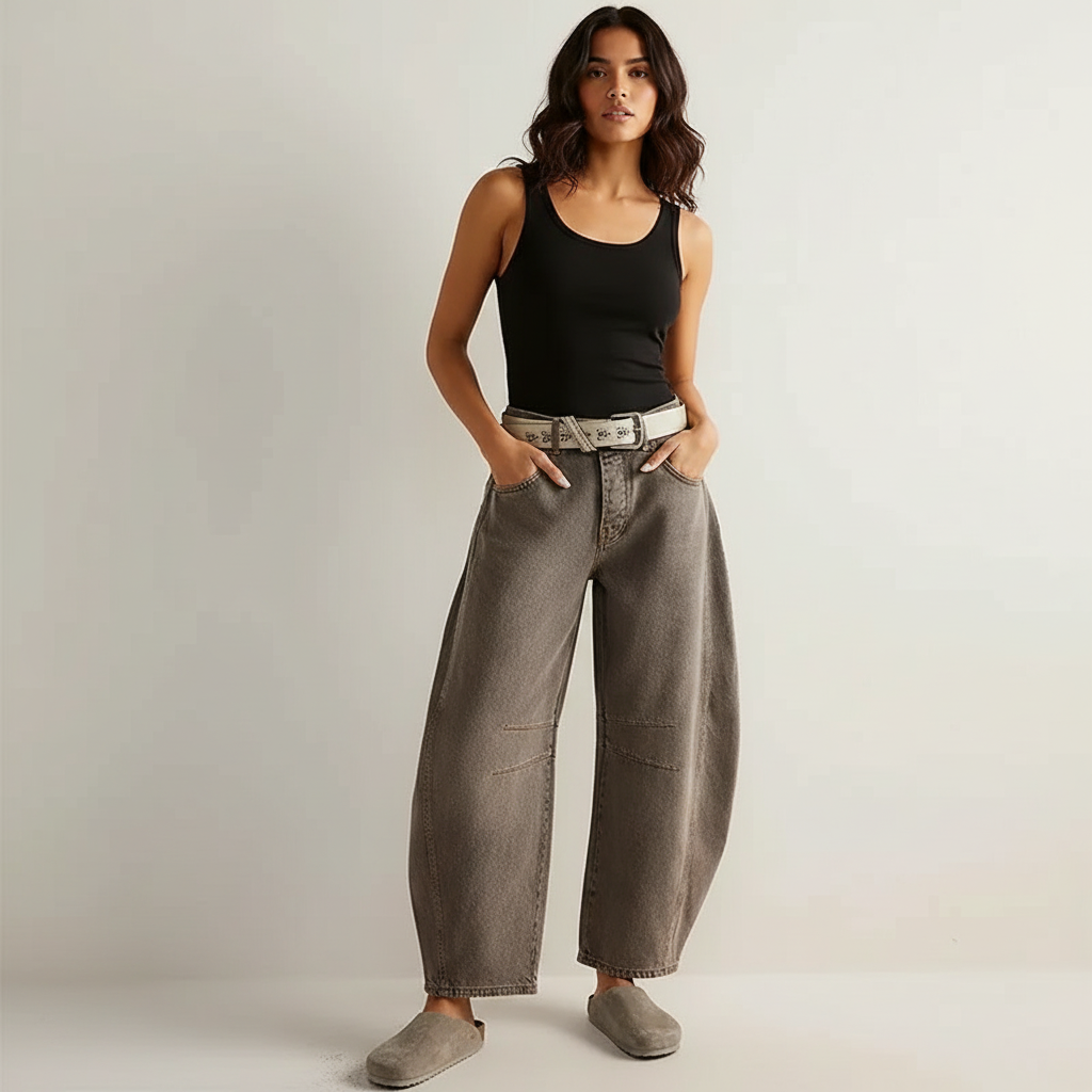 Baggy Women's Jeans with Relaxed Fit