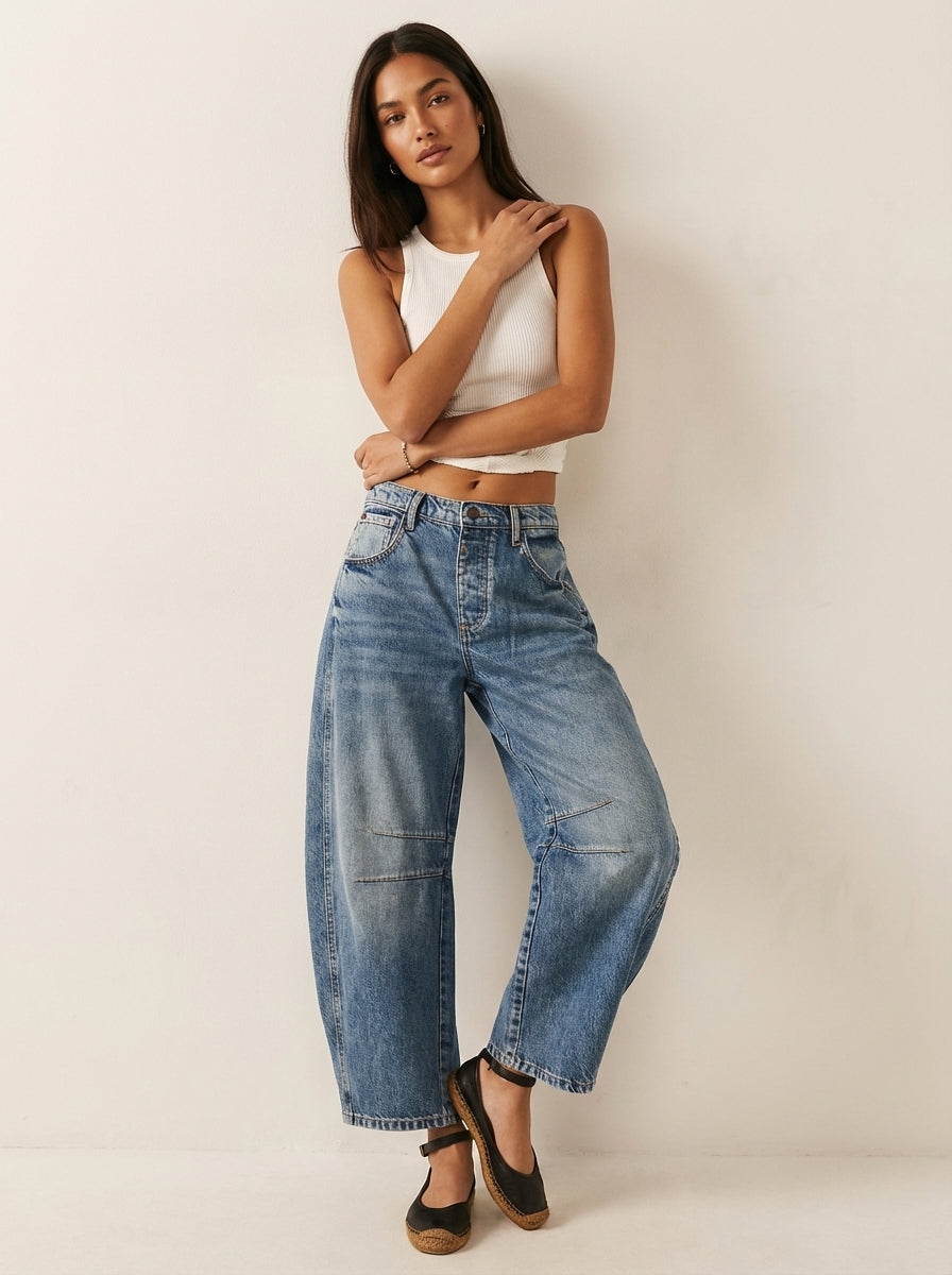 Baggy Women's Jeans with Relaxed Fit