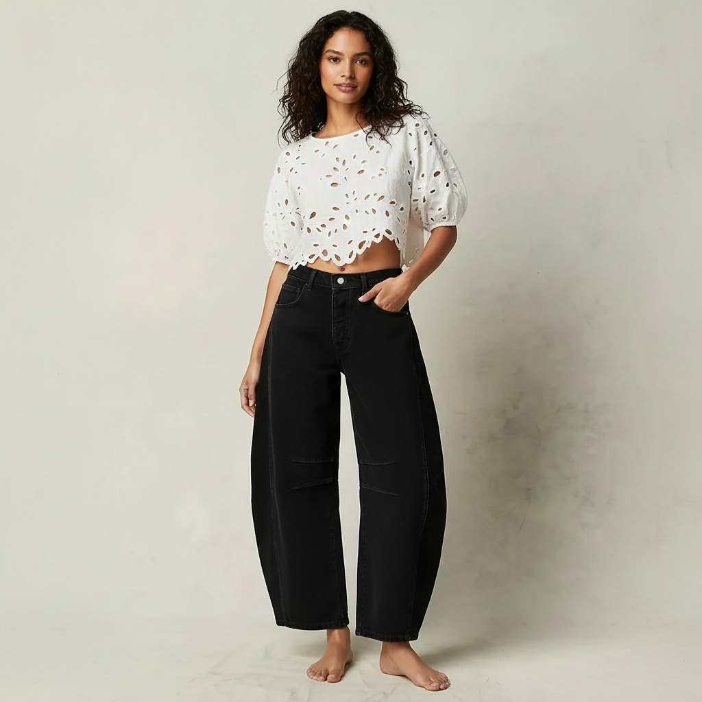 Baggy Women's Jeans with Relaxed Fit