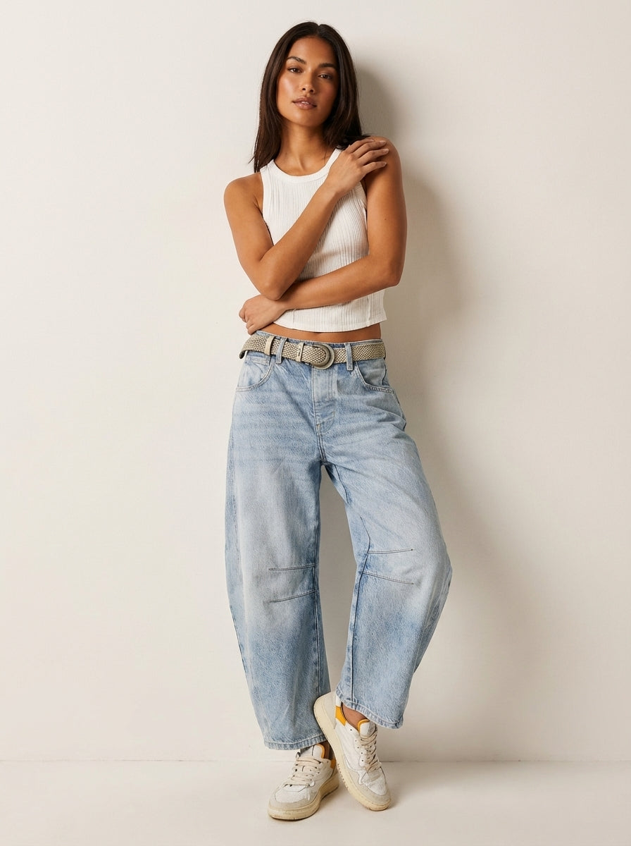 Baggy Women's Jeans with Relaxed Fit