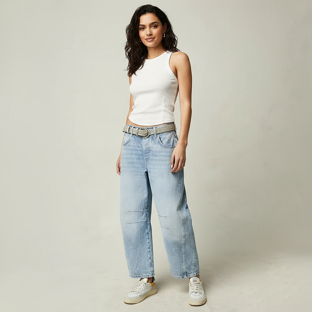 Baggy Women's Jeans with Relaxed Fit