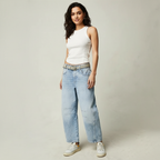 Baggy Women's Jeans with Relaxed Fit
