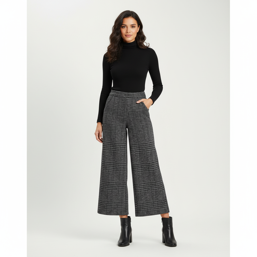 Belgravia Checked Women's Trousers - Esra
