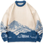 Mountain Landscape Knitted Sweater - Amy