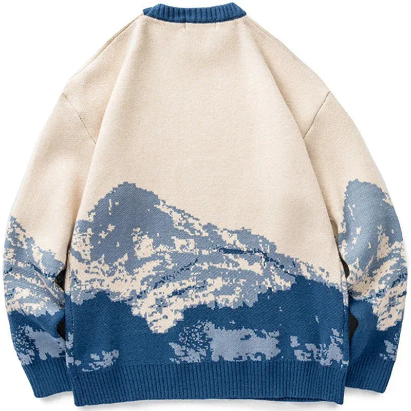 Mountain Landscape Knitted Sweater - Amy