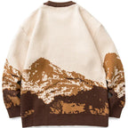 Mountain Landscape Knitted Sweater - Amy