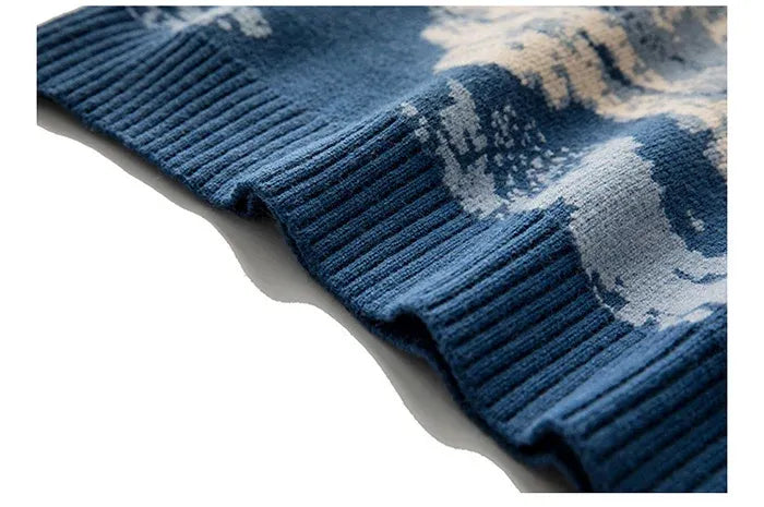 Mountain Landscape Knitted Sweater - Amy