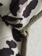 Uma | Luxury Mid-Length Jacket with Trendy Stitching - Leopard Print