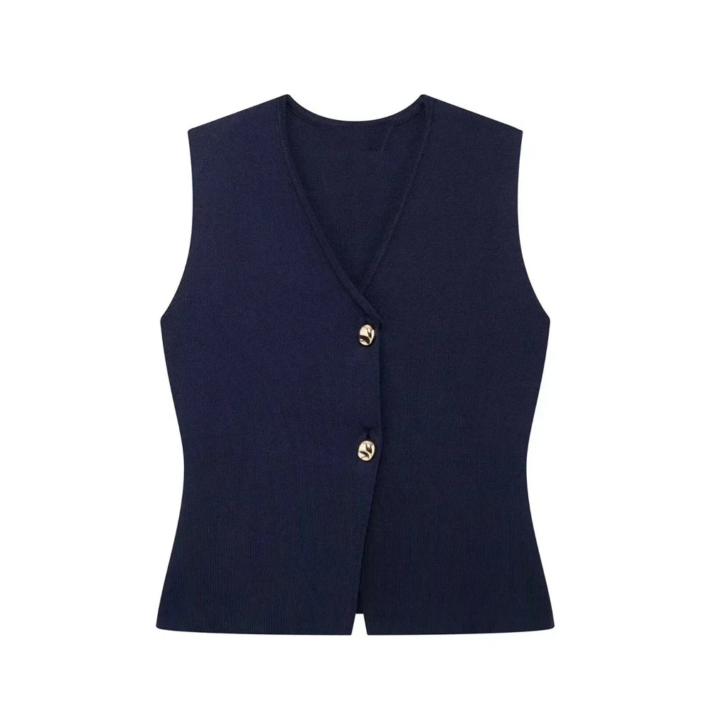 Isabelle| Elegant Asymmetrical Vest Top