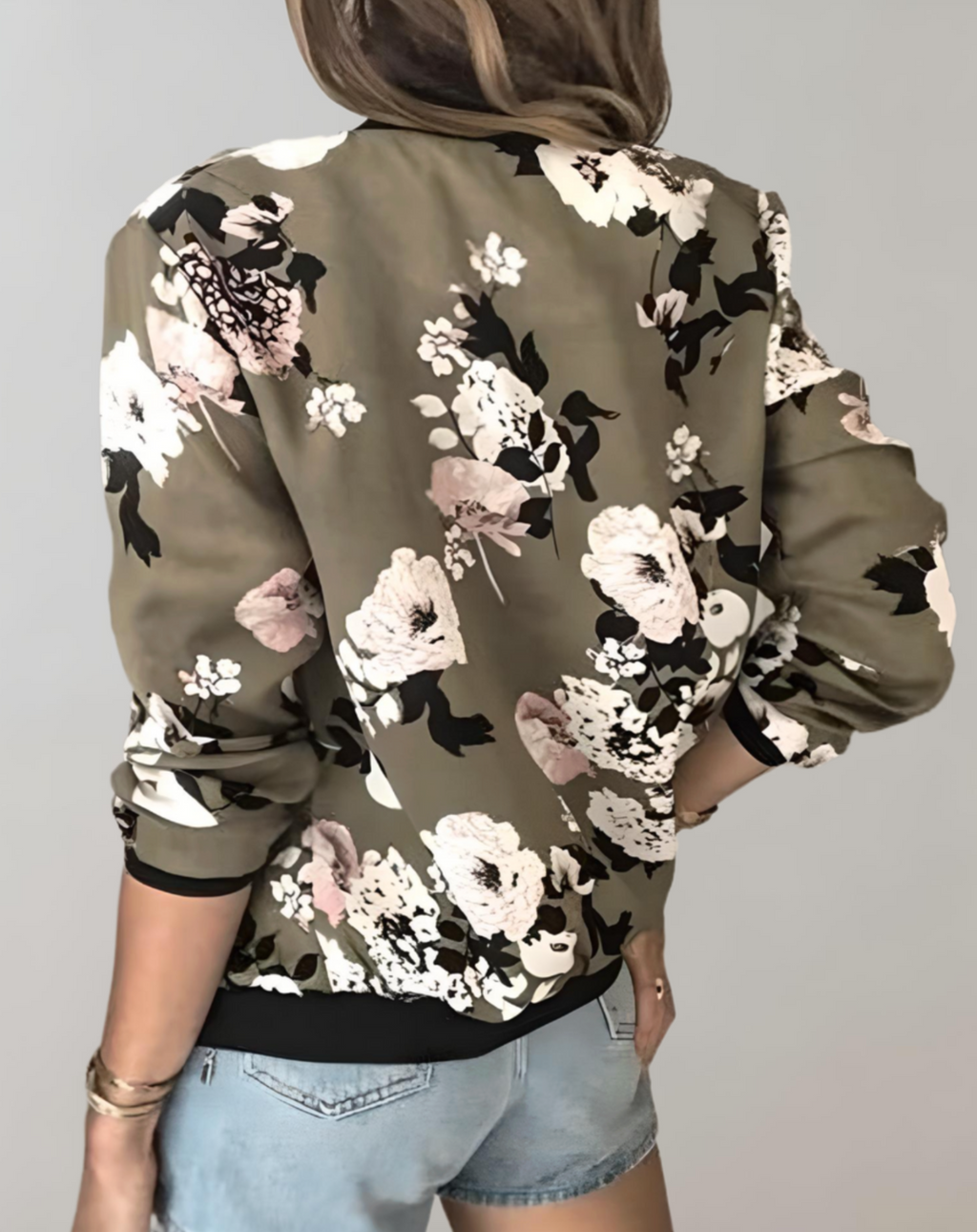 Floral Bomber Jacket for Women