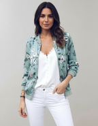 Floral Bomber Jacket for Women