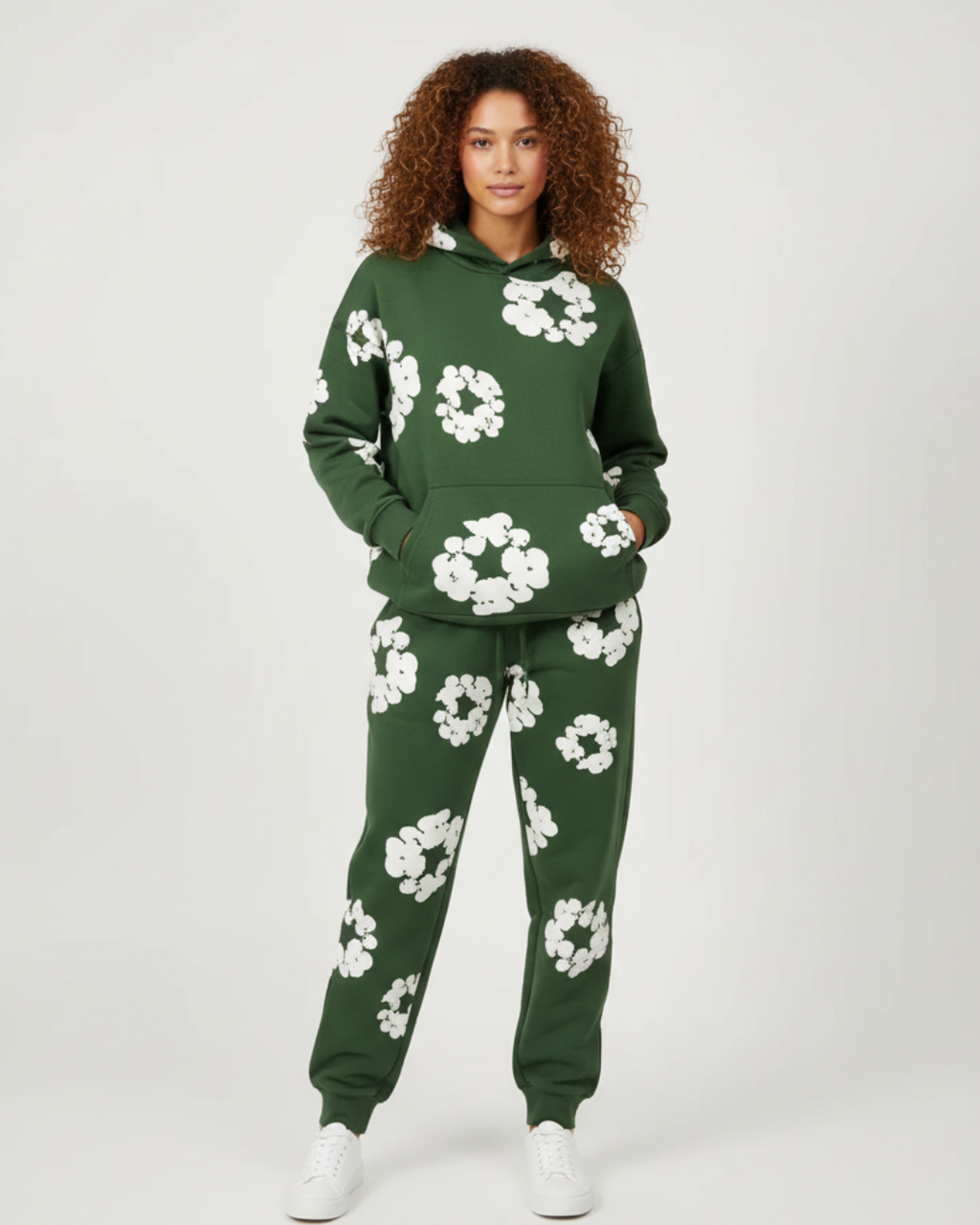 Floral Print Tracksuit – Unisex Hoodie & Joggers