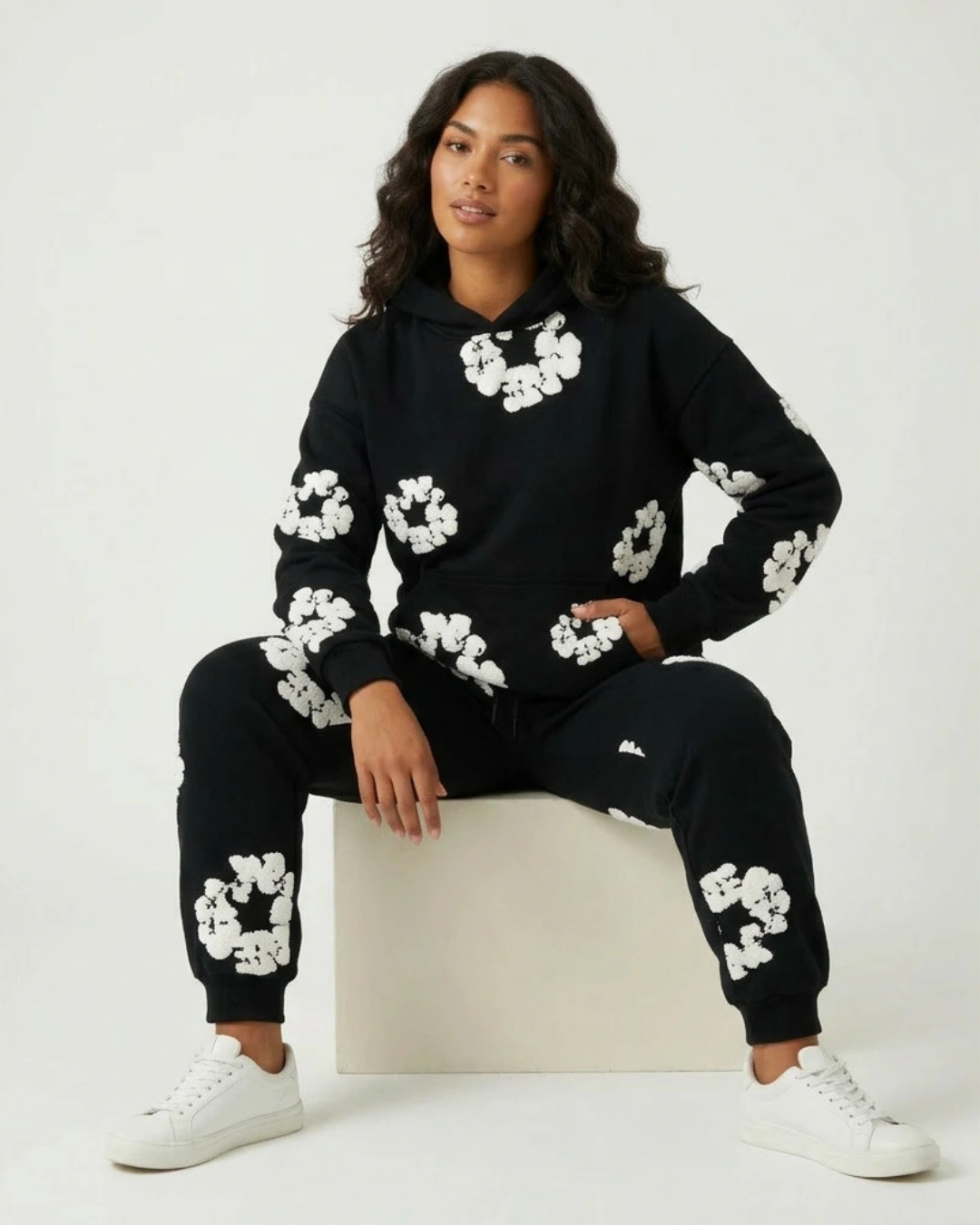 Floral Print Tracksuit – Unisex Hoodie & Joggers