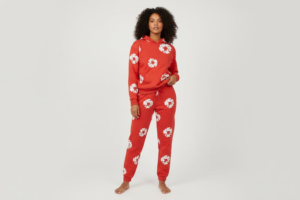 Floral Print Tracksuit – Unisex Hoodie & Joggers